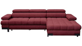 Canapé d'angle convertible 4 places SELVA coloris rouge