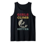 Girls Climb Better Outdoor Adventure Moon Silhouette Tank Top