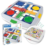 Chicos - Ludo Jeux société/Jeux de l'Oie Réversible 2 en 1 | Jeux Traditionnel Familial Automatique (64001)