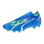 PUMA Mixte Match FG/AG Chaussure de Football, Ultra Blue White Pro Green, 46.5 EU