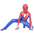 LINLIN Spiderman Cosplay Costume PS4 Superhero Halloween Carnival Spider-Man Jumpsuit Bodysuit Masquerade Outfit, Spandex/Lycra Unisex Adults Kids,Black-Kids XXL (150cm)