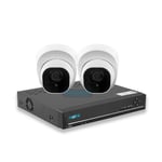 Pack nvr 'starter zoom' PoE 5MP enregistreur 24h/7 2To - 2 caméras dômes jour & nuit IP66 app (Reolink)