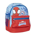 Sac à dos Spidey Trekking Style - Bleu et rouge - 23x27x15 cm - Fabriqué en polyester - Plusieurs poches - Ceinture et poignées réglables - Produit Original Fabriqué en Espagne