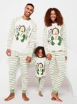 Elf Unisex Kids Elf Family Christmas Pyjamas - Green, Green, Size Age: 6-7 Years