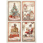 Stamperia Decoupage Papper - Gear up for Christmas Cards