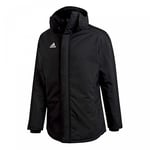 adidas JKT18 STD Parka Jacket (Filled Heavyweight) Mens, Noir/Blanc, M