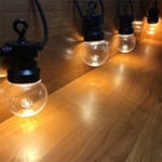 IP65 LED-snöreljus med fairy-girland Designad för semesterbelysning Bröllop Trädgårdsfest Uteplats fyrkantig julträd utomhusdekoration 23M 25Bulbs Clear