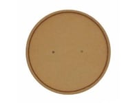 Låg Pap Ø185 Mm Pe-Belagt M/Ventilationshul Kraft Brun Til Salatbæger 1300 Ml,6 Pk X 25 Stk/Krt