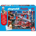 Playmobil: The Fire Department Puzzle & Play (40 pieces) inc. one figure - New