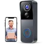 Video Doorbell Wireless Camera Doorbells, 1080P HD Smart WiFi Security Camera Door Bell with PIR Motion Detection, 2-Way Audio, Night Vision, IP66 Waterproof, Support memory Card & Cloud Storage