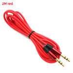 Câble audio mâle à mâle 3.5mm aux 1m 35 jack à 3. Câble AUX Jack de voiture pour iPhone,casque,haut-parleur Beats,cordon Aux,MP3,4,5mm - Type red 2m