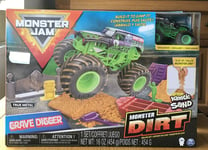 Monster Jam Grave Digger Monster Dirt Deluxe Set with Monster Dirt & 1:64 Scale