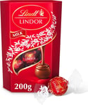 Lindt Lindor Milk Chocolate Truffles Box - Approx 16 balls, 200 g (Pack of 1) 