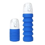 Foldable Water Bottle Travel Water Bottle Sports Water Bottle Running Drinks Bottles Small Water Bottle blue,500ml