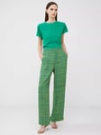 French Connection Carmen Crepe Trousers, Jelly Bean/Wasabi