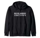 Rio De Janeiro Latitude and Longitude Rio De Janeiro Fans Zip Hoodie