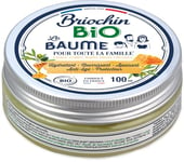 Briochin - Baume Naturel Bio - Visage, Corps, Mains, Cheveux - Hydratant, Anti-âge, Réparateur, Apaisant 100 g - Certifié Cosmos Organic - Fabrication française