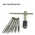 Metal Working Hand Tool T-handle Drill Bit Chuck Set Metric M3-M8 Tap Wrench