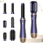 Hair Dryer Brush for All Hair Length, 2024 Air Styler Set with Auto Curling Wands,1000W Hair Blow Dryer Brush Set with Curl Straighten, Volumise, Smooth, Create Salon Hairstyler,Blue