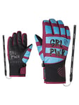 Ziener Liwa Gants de Ski pour Fille - Imperméable - Primaloft - Tendance - Bleu - Raspberry - 7,5