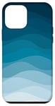 Coque pour iPhone 12 mini Dégradé simple bleu ondulé