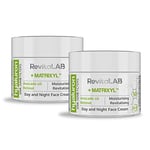 RevitaLAB - Hyaluron - Crème de jour et de nuit anti-âge, enrichie en huile d’avocat, Matrixyl, rétinol et filtres à rayons UV, pour personnes de 30 à 45 ans, 50 ml (lot)