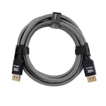 2m DisplayPort 2.0-kabel med DVI HD-adapter - 16K vid 60Hz för dator, TV, projektor och skärm