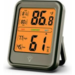 Ensoleille - Hygromètre Numérique - Thermomètre Intérieur Professionnel Jauge d'Humidité avec Moniteur de Température Humidité pour Maison Garage,1