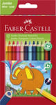 Faber-Castell 116501 Triangular Jumbo Coloured Pencil (Pack of 12) 12 Count (Pac