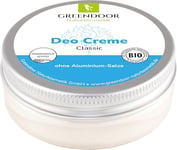 50 ml Greendoor creme deodorant SANS sels ALUMINIUM, très efficace contre odeur de transpiration, vegan, naturel, sans conservateurs, sans alcool, BIO deo non testé sur les animaux