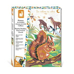 Janod - Coffret Peinture Par Numéro Animaux de la Forêt - 2 Tableaux à Réaliser - Les Ateliers du Calme - Kit Loisir Créatif Enfant - Dès 7 Ans, J07983, Taille unique