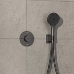 Hansgrohe ShowerSelect Comfort S dusjbatteri, sort krom