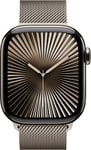 Apple Watch Series 10 GPS + Cellular 42mm Natural Titanium Case with Natural Milanese Loop