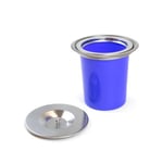 Avilia Poubelle à encastrer Collecte différenciée avec couvercle – Conteneur amovible pour table de cuisine en acier inoxydable et plastique bleu, 5 L, Ø240 mm