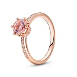 Pandora Rose Pink Sparkling Crown Solitaire sormus 188289C01