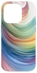 Coque pour iPhone 14 Pro Aquarelle minimaliste abstrait pastel coloré arc-en-ciel vague