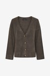 pieces - Cardigan pcNuna LS V-neck Knit Cardigan - Brun