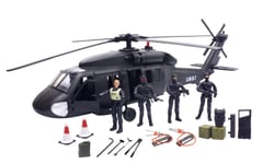 S.W.A.T. Black Hawk Helikopter Inkl. 4 Actionfigurer 1:18