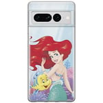 ERT GROUP mobile phone case for Google PIXEL 7 PRO original and officially Licensed Disney pattern Ariel & Flounder 001 optimally adapted to the shape of the mobile phone, case made of TPU