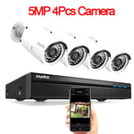 8CH 8MP Wired NVR POE Security Camera System 5MP IP66 Outdoor IR-CUT CCTV Canera