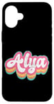 Coque pour iPhone 16 Plus Alya Prénom Fille Vintage Années 70 80 Personnalisé