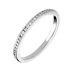 18ct White Gold Diamond Channel Set Wedding Full Eternity Ring - O
