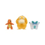 Pokémon - Pack 3 Figurines Battle Figure Set Salamèche 4, Galarian Darumaka, Psykokwak 5 Cm