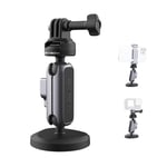 PGYTECH CapLock Magnétique Support pour DJI OSMO Action 5 Pro/4/3/Pocket 3, pour Gopro 13/12/11/10, Action Caméra pour Insta360 Ace Pro 2/X4/One RS/R/X3, Double rotule avec 1/4"- 20 Fils