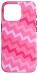 Coque pour iPhone 16 Pro Pink Zigzag Warm Modern Lines Stripes Waves Feminine Pattern