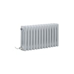 Windsor - Radiateur Électrique Style Fonte Rétro Horizontal Triple Rang - Blanc - 30 cm x 60.5 cm - Hudson Reed