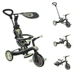 Globber - Tricycle Explorer 4 en 1 - Tricycle évolutif et draisienne pour Les Tout-Petits de 10 Mois à 5 Ans, Vert