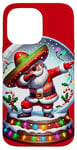 iPhone 14 Pro Max Mexican Santa Claus Dabbing Christmas Sombrero Cholo Case