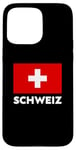 Coque pour iPhone 15 Pro Max Switzerland Flag Schweiz Suisse Swiss White Red