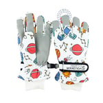 QKURT Gants de Ski pour Enfants, Gants de Neige imperméables et Coupe-Vent pour écran Tactile à Doigt Complet, Gants de Ski de vélo pour Enfants pour garçons et Filles âgés de 2-10 Ans